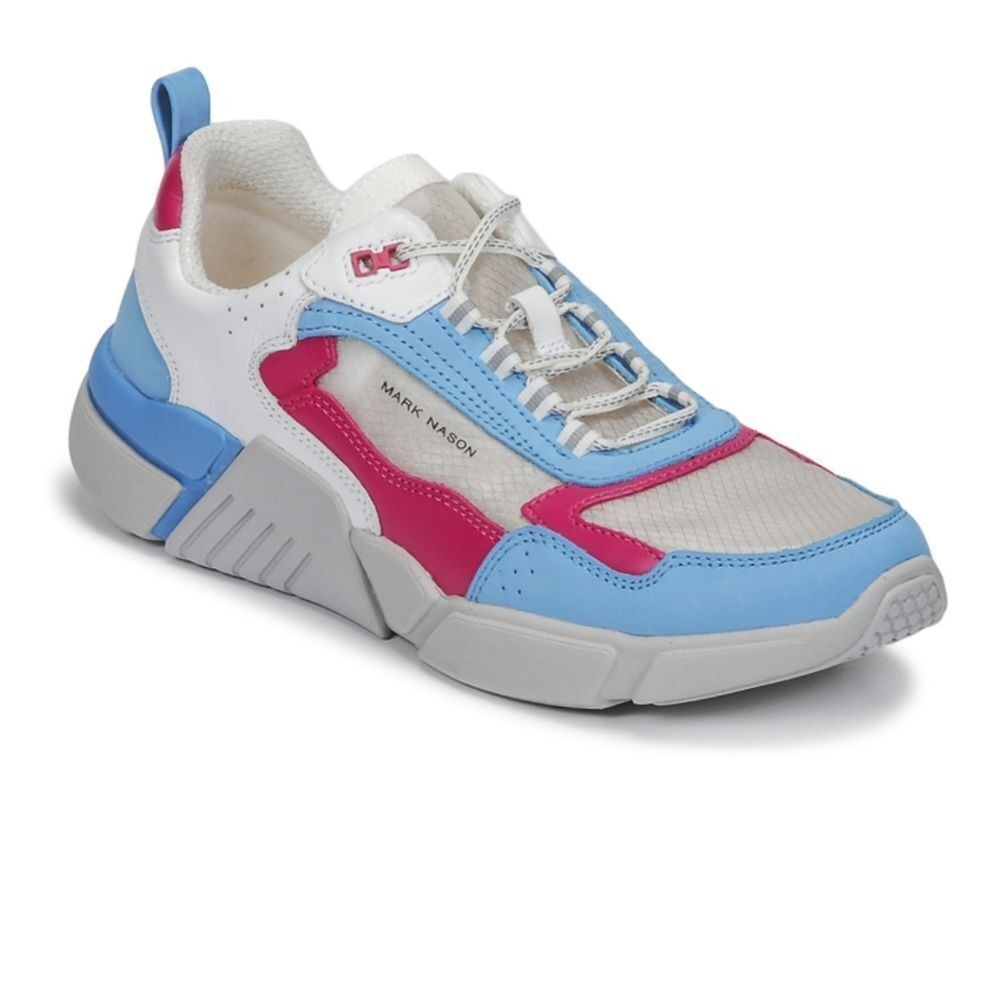 Mark Nason 6 Sneakers Athletic Shoes Activewear Run White Blue Pink LaceUp NWOB‎
